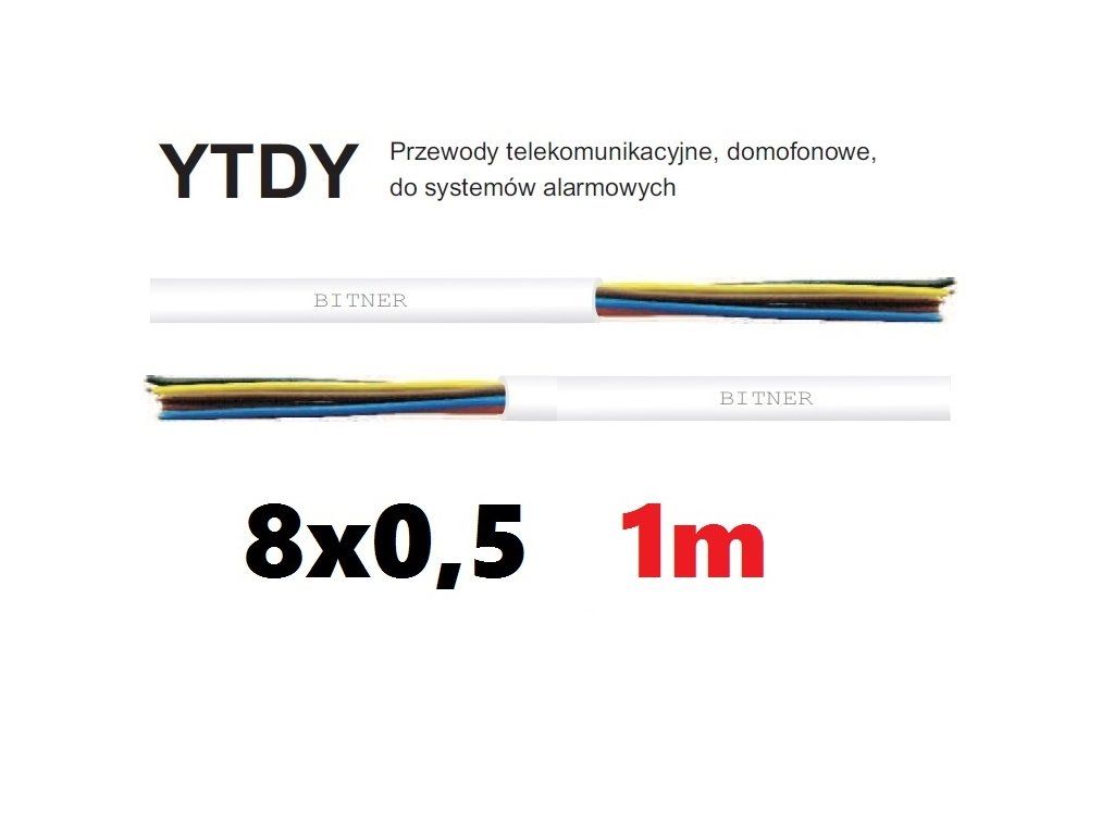 Detail produktu Alarmový kábel YTDY 8 × 0,5 mm pre alarm a domofón Bitner EC-01425